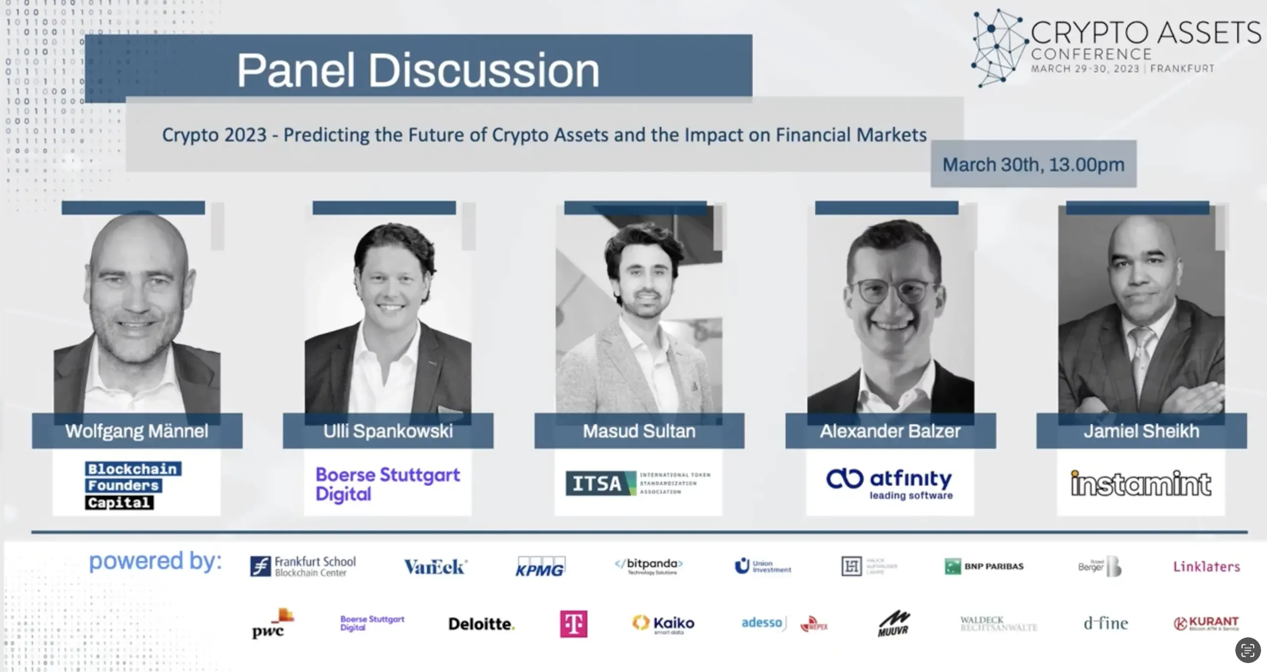 "Predicting the Future of Crypto Assets" Panel at the Crypto Asset Conference CAC23A