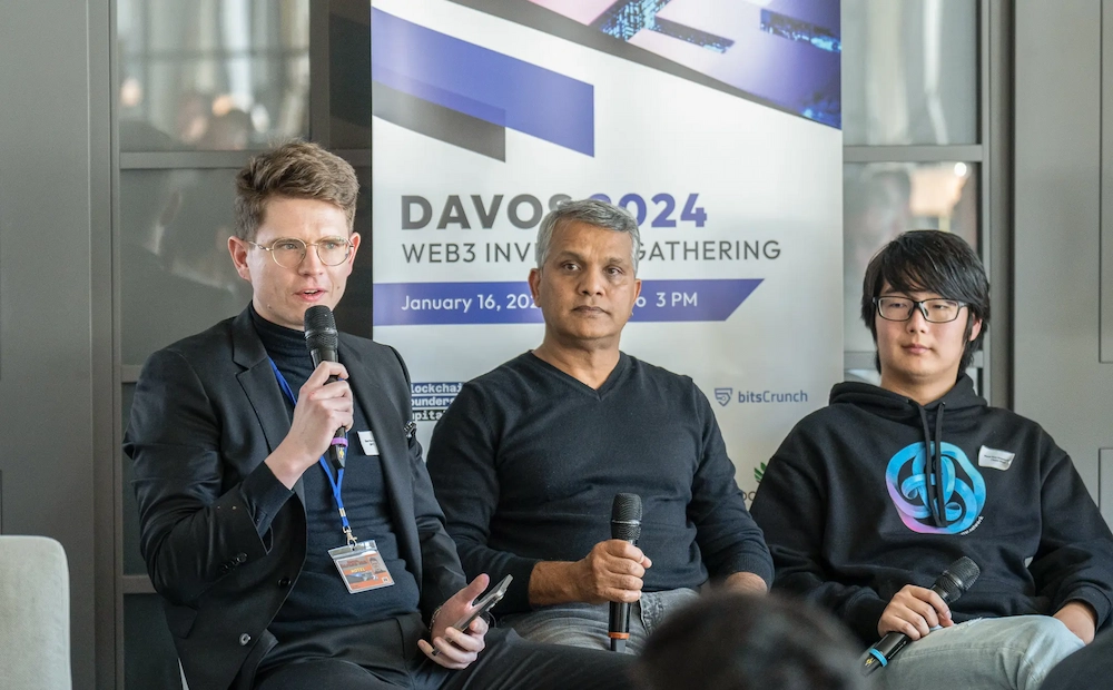 with Ashok Ranadive and Hoon Kim at our Davos 2024 Web Investor Gathering