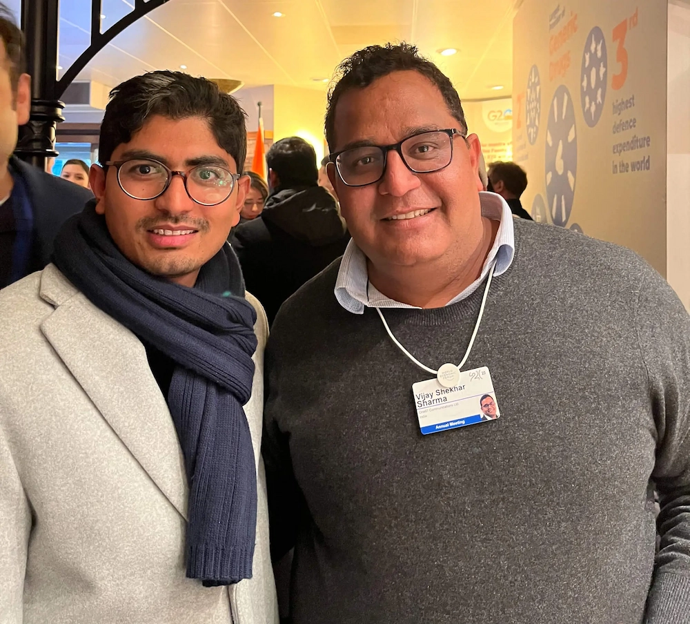 with Vijay Shekhar Sharma, Founder & CEO of Paytm in Davos