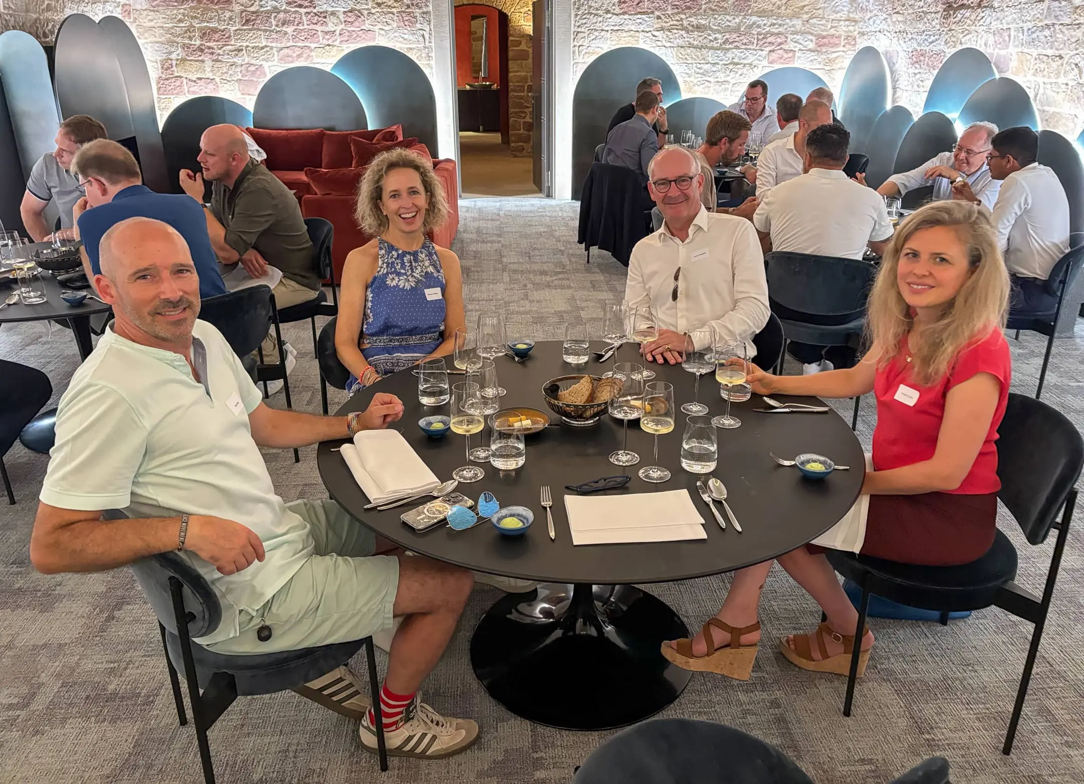 with Tom, Martina, Lorne, and Monika at Dinner & Wine Investor Talks