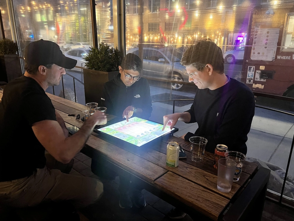 with Tim Schukar, co-founder of The Last Gameboard, at ETH Denver