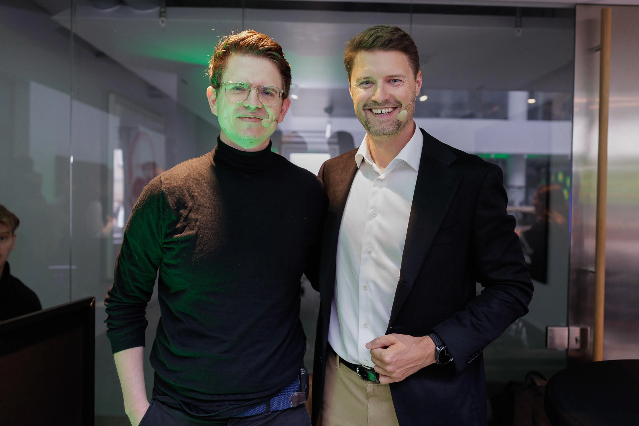 with Mykolas Majauskas, Senior Director of Policy at Bybit event in Vilnius, Lithuania