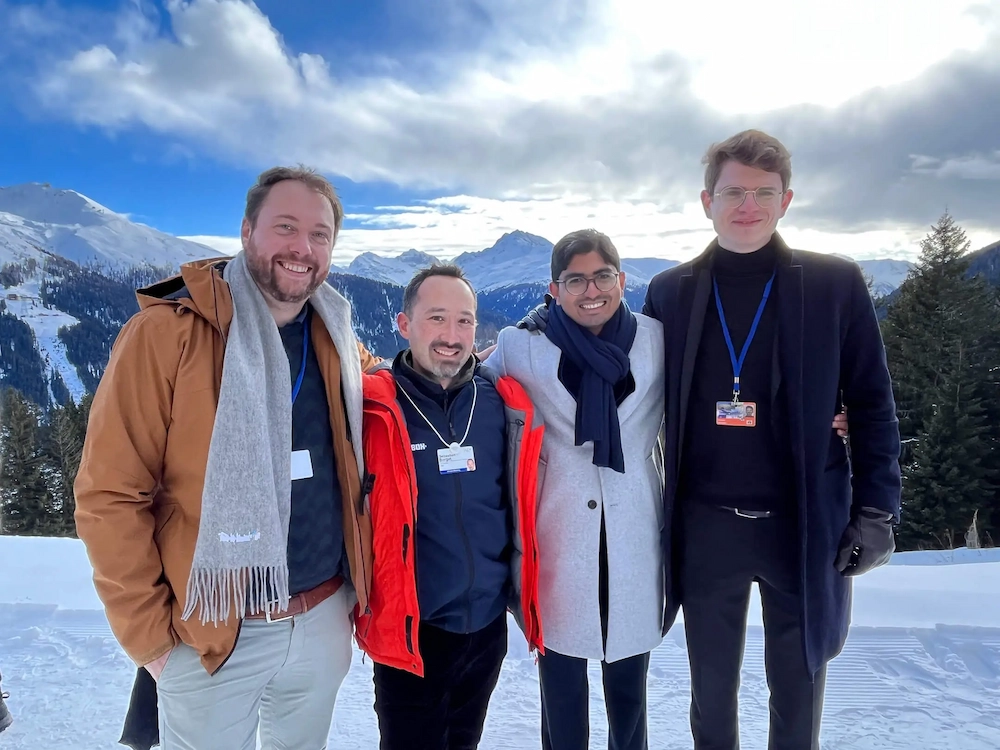 with Tim Dierckxsens and Sebastien Borget in Davos