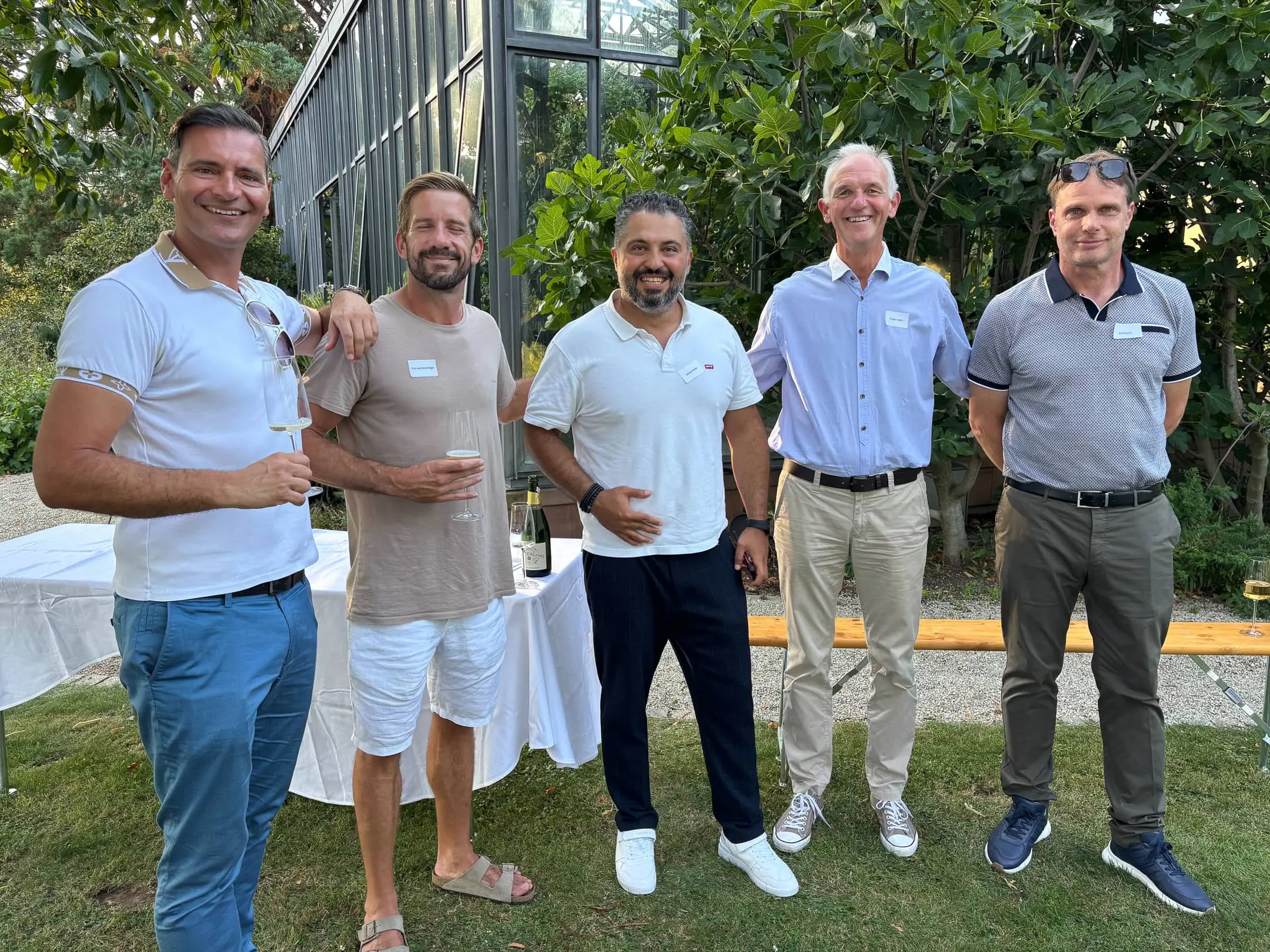 with Marco, Max, Alireza, Gregor, and Rolf at Dinner & Wine Investor Talks
