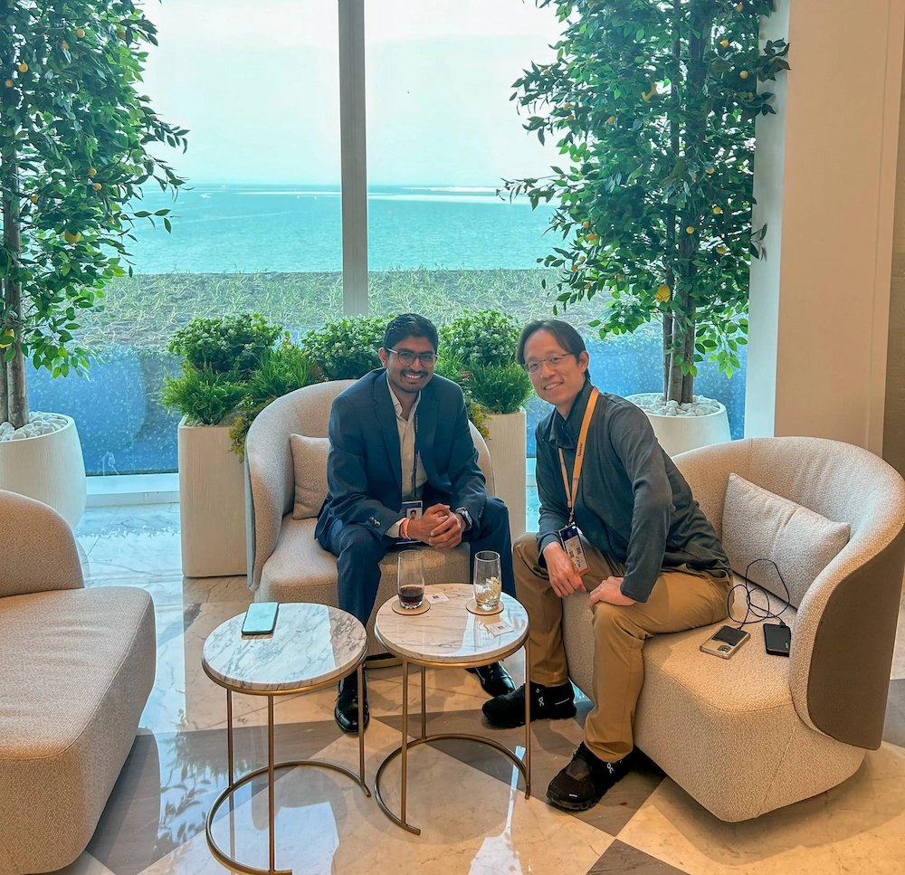with Yat Siu, Chairman of Animoca Brands, at the Qatar Economic Forum in Doha