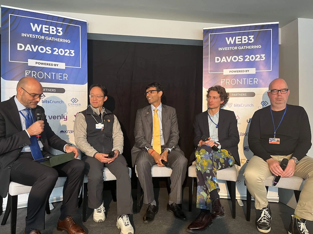 with our Venture Capital panelists at the Web3 Investor Gathering in Davos