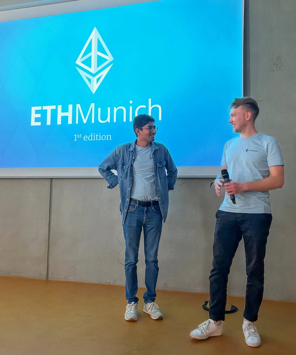 Sagar Barvaliya and Serge Lotz, Co-Leads of ETH Munich 2023
