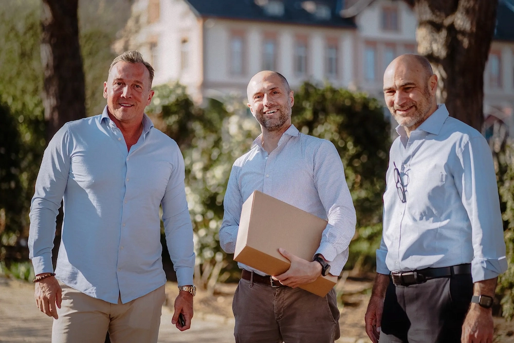 with Thomas Rheinwalt and Ulrich Spindler at Dinner & Wine