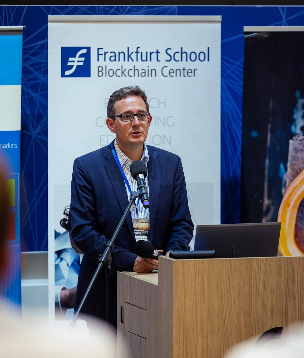 Philipp Sandner at the Digital Securities and Tokenization Conference DST23 in Frankfurt