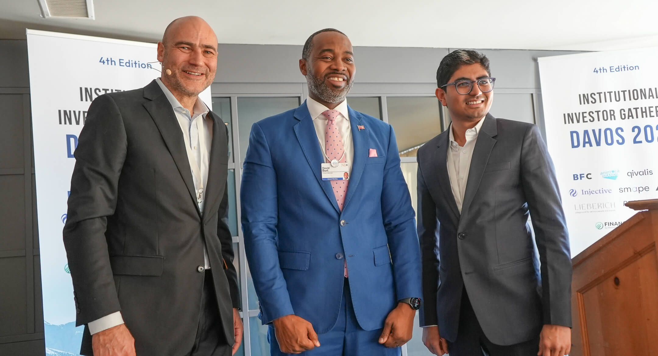 with David Burt, Premier of Bermuda, at Davos 2026